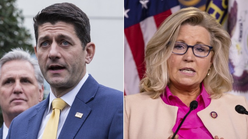 Paul Ryan and Liz Cheney speaking at events