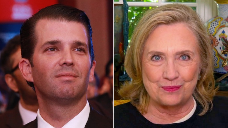 Donald Trump Jr. and Hillary Clinton