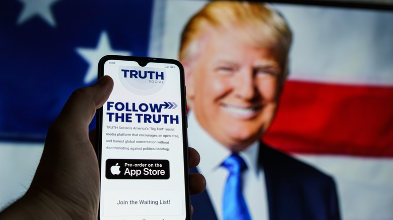 A promo for Donald Trump's TRUTH Social