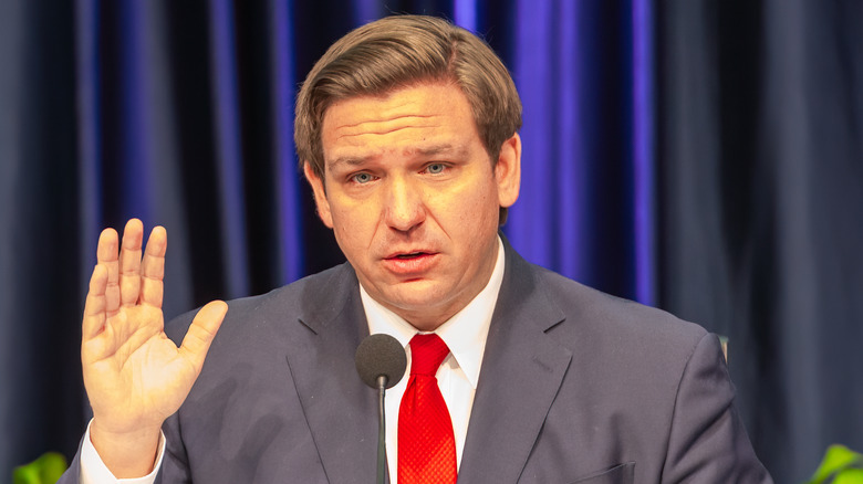 Ron DeSantis speaking in 2020