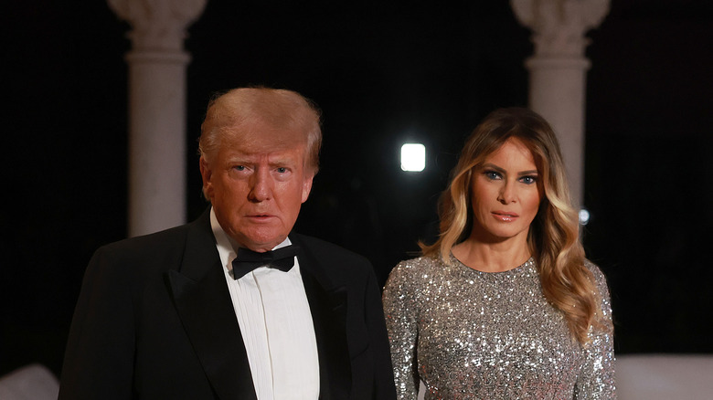 Donald and Melania Trump posing