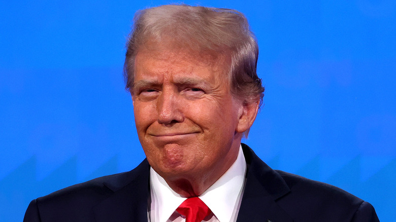 Donald Trump smirking