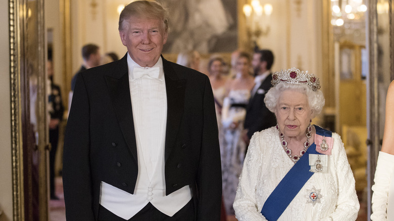 Donald Trump with Queen Elizabeth II