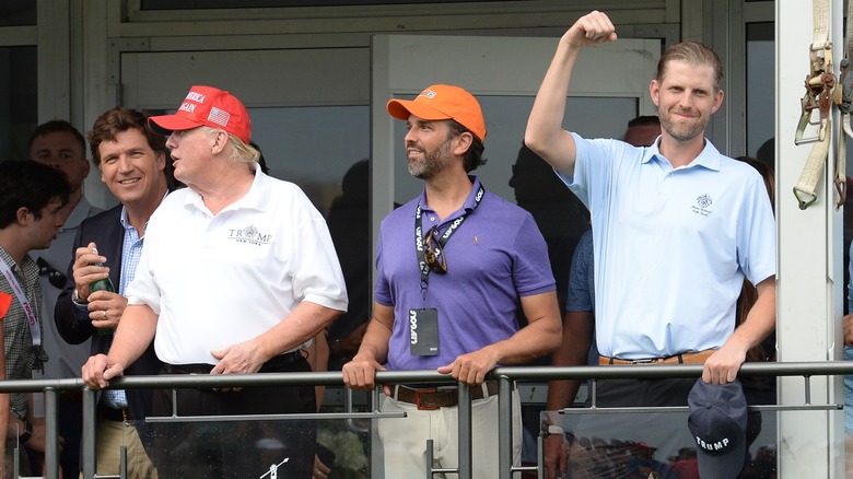 Donald Trump hanging with his two oldest sons