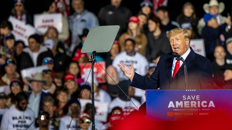 Donald Trump in a Texas rally