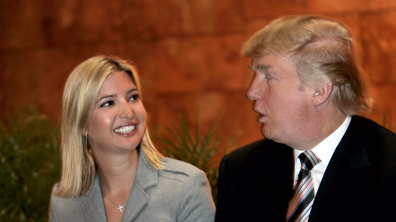 Ivanka Trump looking at Donald Trump 