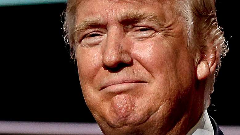 Donald Trump grimacing