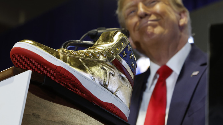 Gold Trump sneaker