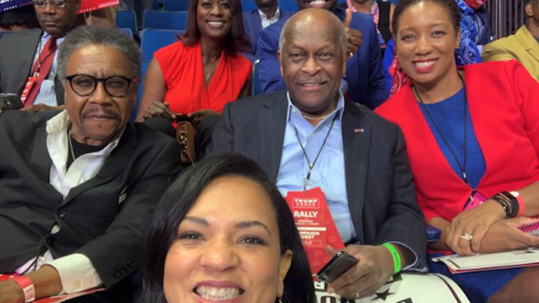 Herman Cain at Trump rally