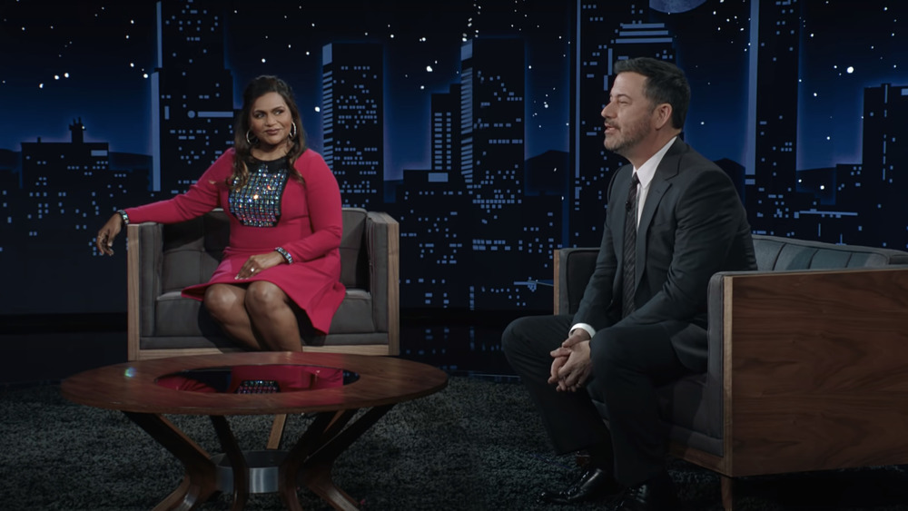 Mindy Kaling and Jimmy Kimmel chat