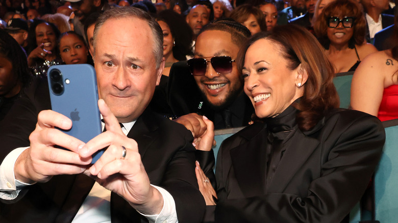 Doug Emhoff and Former Vice President Kamala Harris attending the 56th NAACP Image Awards