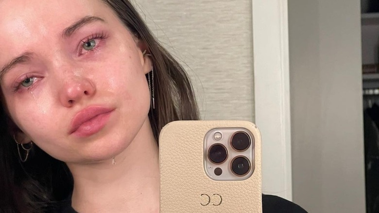 Dove Cameron cries in Instagram selfie