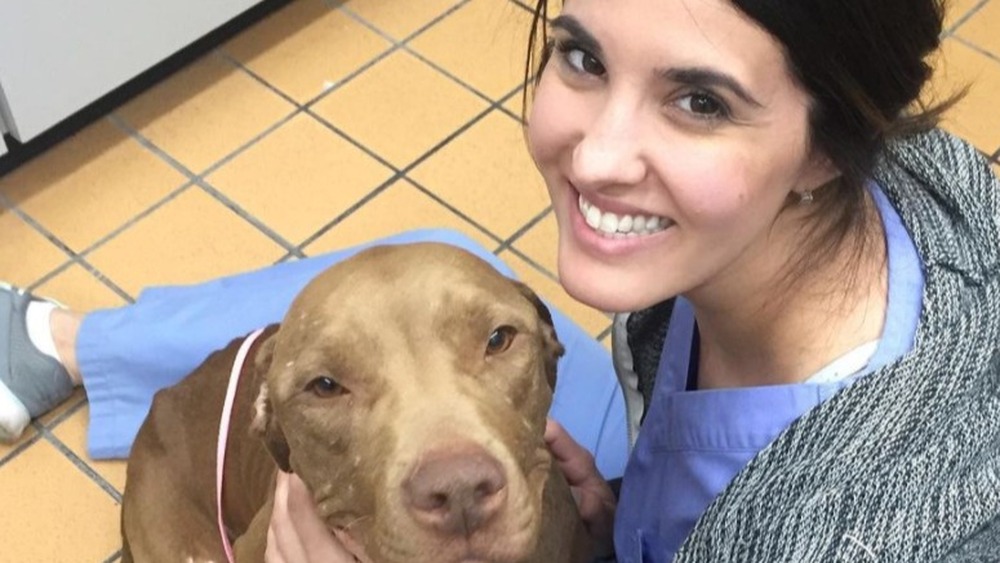 Dr. Jackie Duenas with a puppie