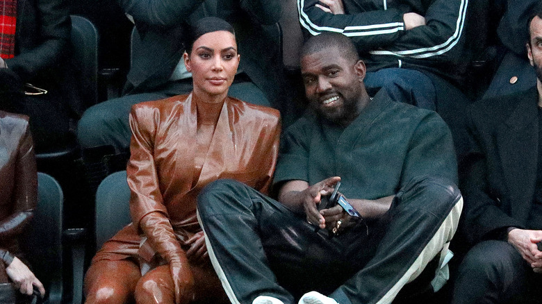 Kanye and Kim at Paris Fashion Week