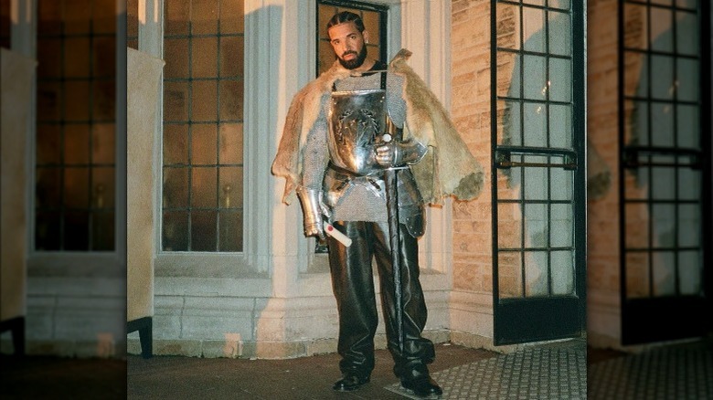 Drake wearing armor 