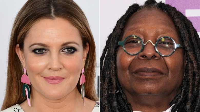 Drew Barrymore and Whoopi Goldberg