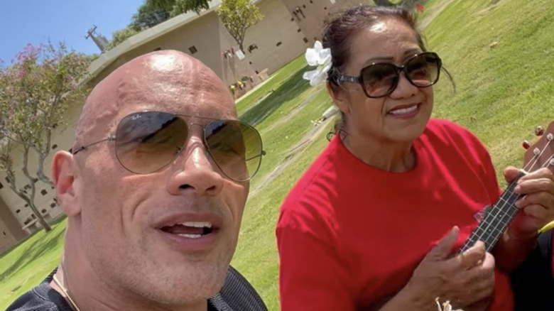 Dwayne Johnson and his mom