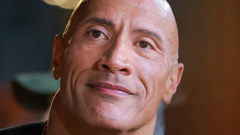 Dwayne Johnson smirking