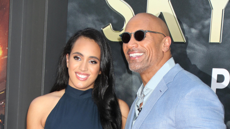 Simone Johnson and Dwayne Johnson