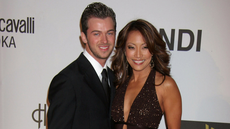 Artem Chigvintsev, Carrie Ann Inaba posing