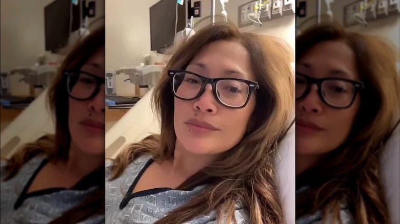 Carrie Ann Inaba in hospital bed