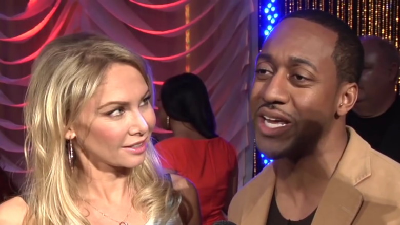 Kym Johnson and Jaleel White during an interview