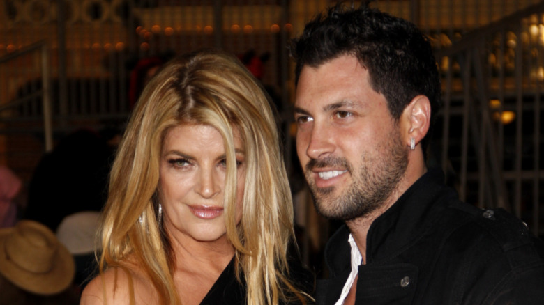 Kirstie Alley and Maksim Chmerkovskiy on the red carpet