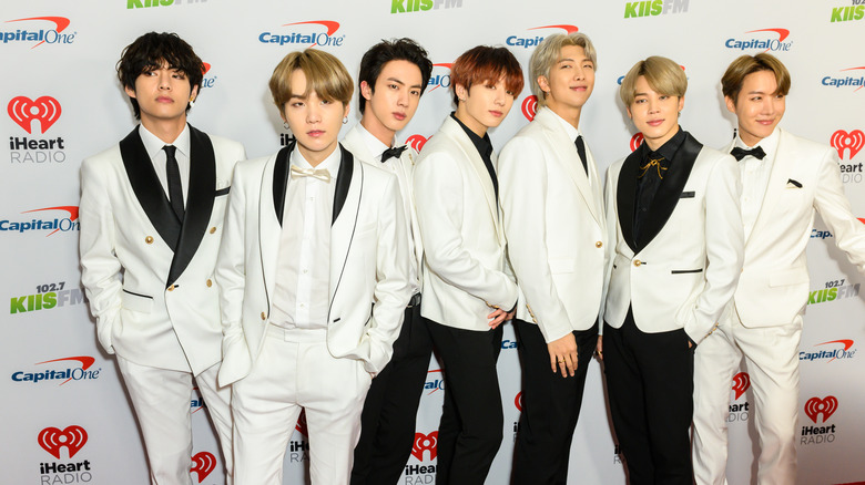 BTS wearing white