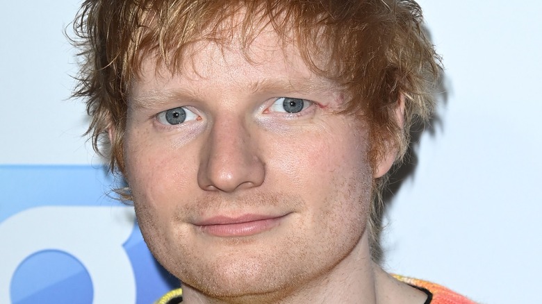 Ed Sheeran gazing in front