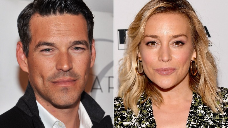 Eddie Cibrian, Piper Perabo posing