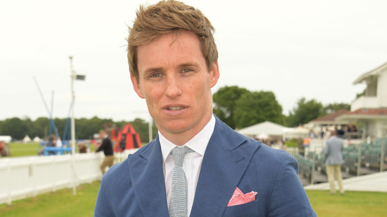 Eddie Redmayne posing for the camera