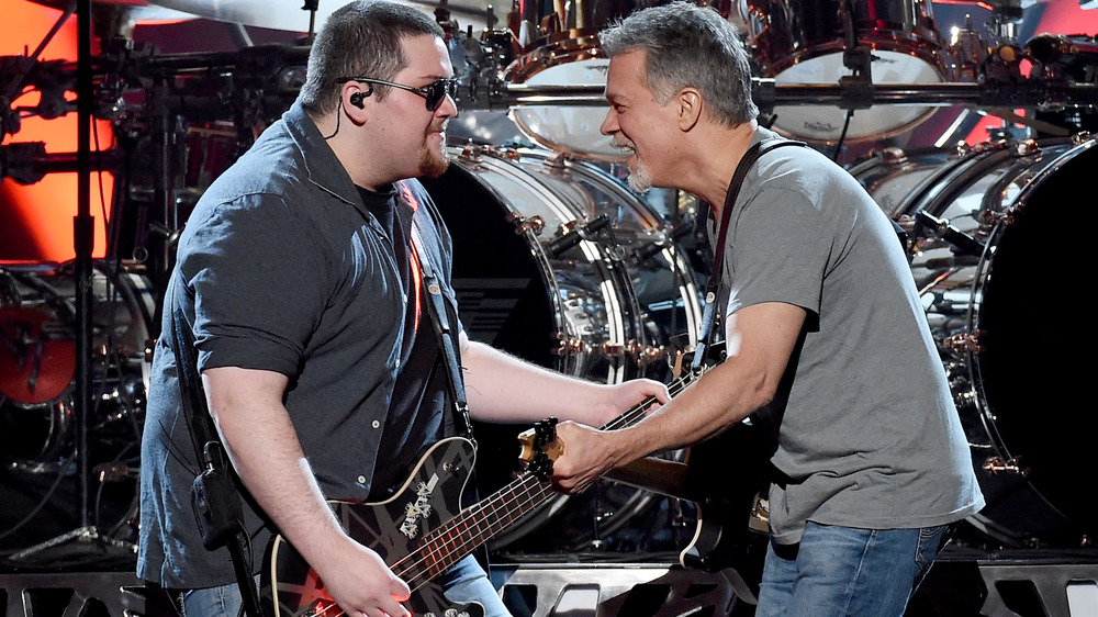 Wolfgang Van Halen and Eddie Van Halen