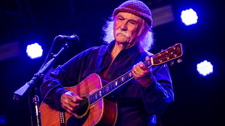 David Crosby playing the guitar