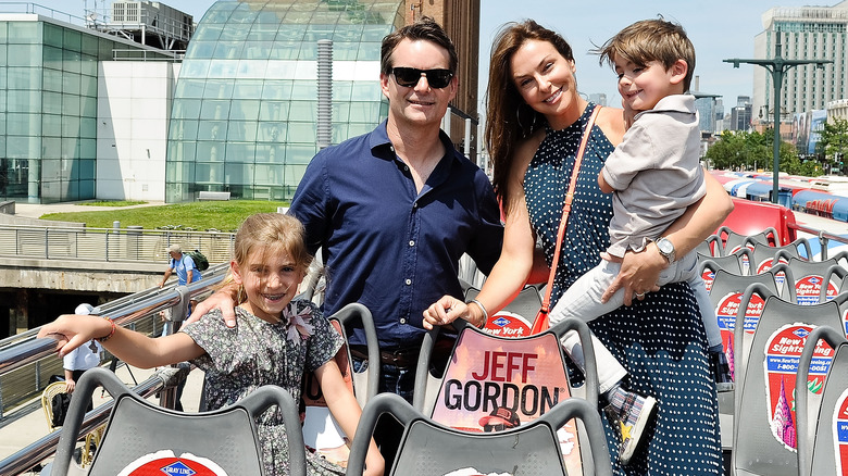 Jeff Gordon poses with his family