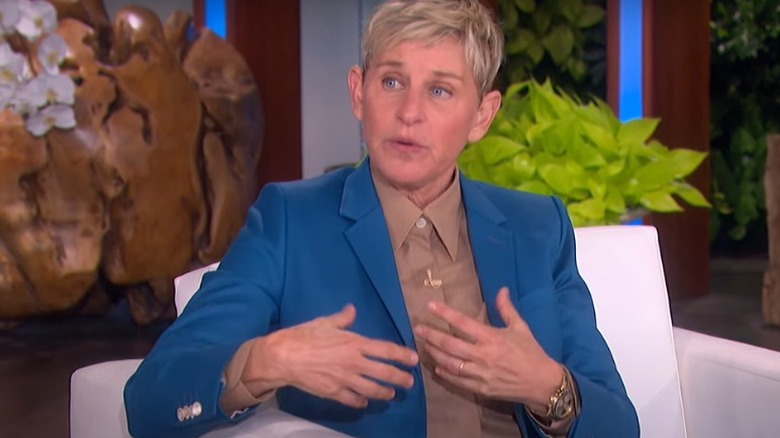 Ellen DeGeneres talking