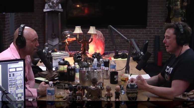 Joe Rogan and Elon Musk on  "Joe Rogan Experience" in 2018