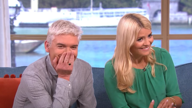 Phillip Schofield, Holly Willoughby giggling