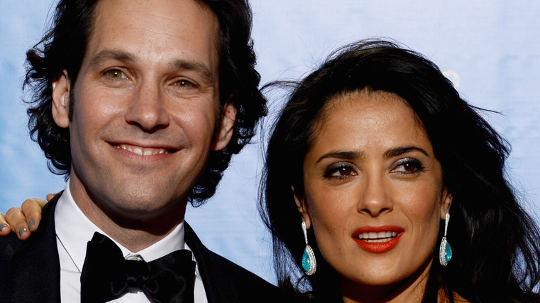 Paul Rudd, Salma Hayek smiling