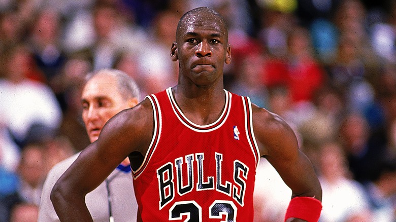 Michael Jordan grimacing