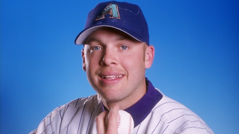 Brian Anderson holding baseball