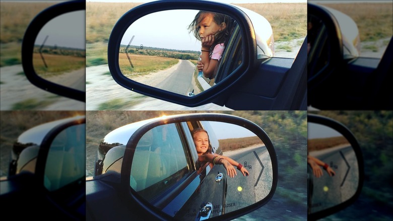 Emmie and Ella Gaines enjoying a road trip