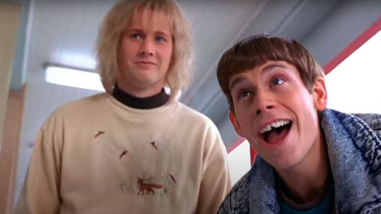 Derek Richardson and Eric Christian Olsen smiling in Dumb and Dumberer