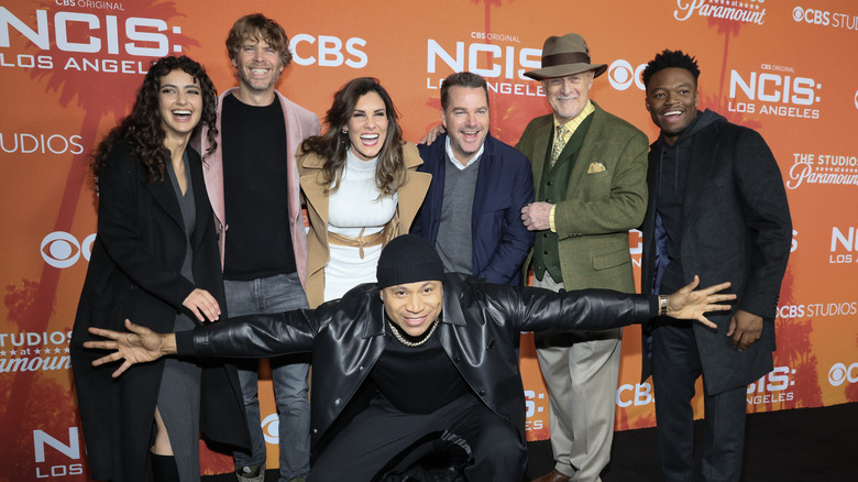 Eric Christian Olsen and the cast of NCIS: Los Angeles posing together