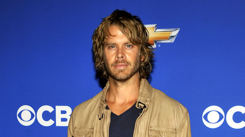 Eric Christian Olsen posing at CBS event