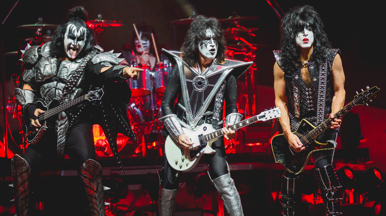 KISS onstage at a 2019 concert