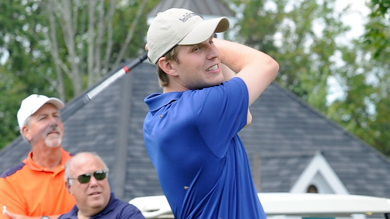 Eric Trump golfing