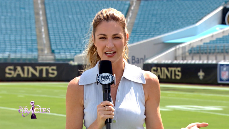 Erin Andrews on the field