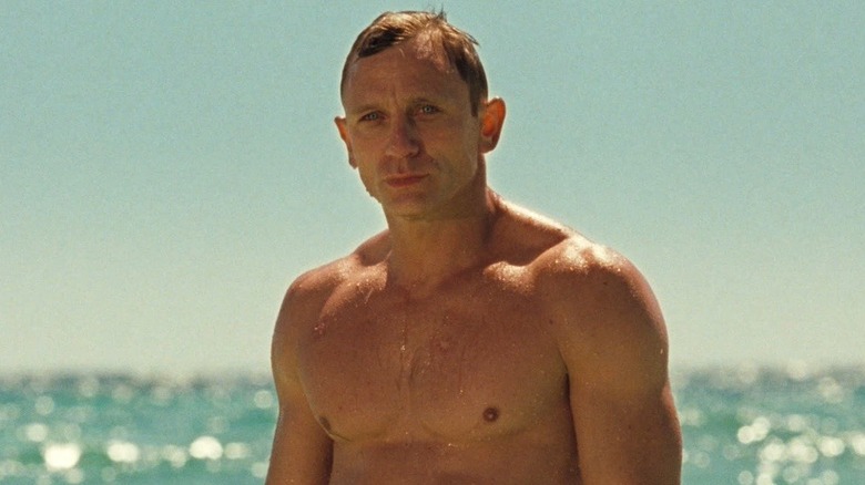 Daniel Craig on the beach in "Casino Royale"