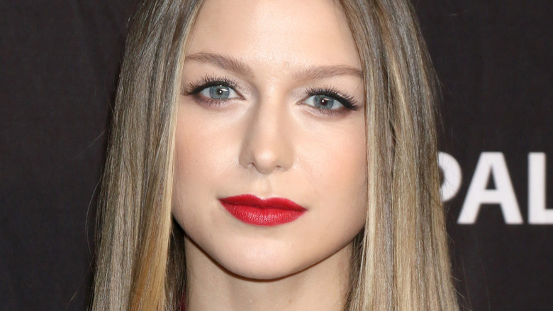 Melissa Benoist looking serious