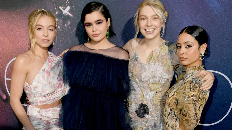 Euphoria cast members smile on red carpet